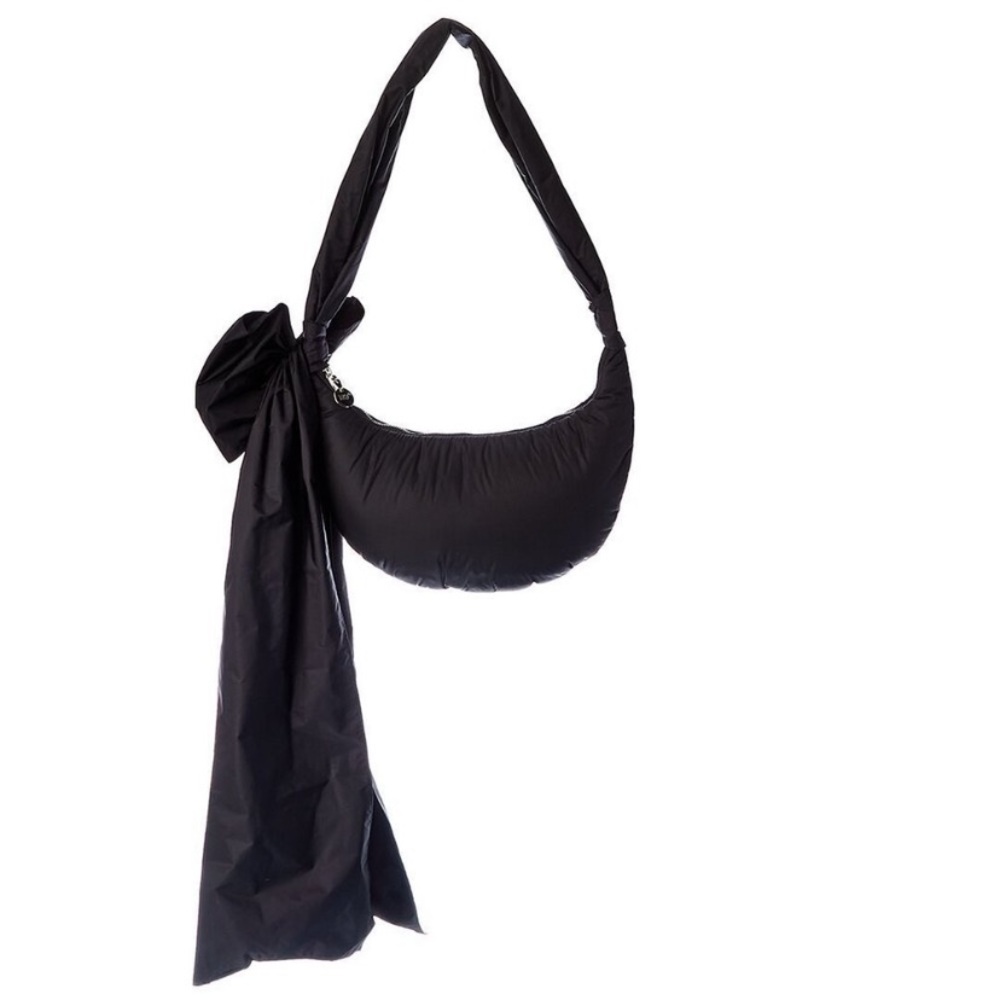 NWT Red Valentino black nylon Knot Me Up Shoulder Bag.